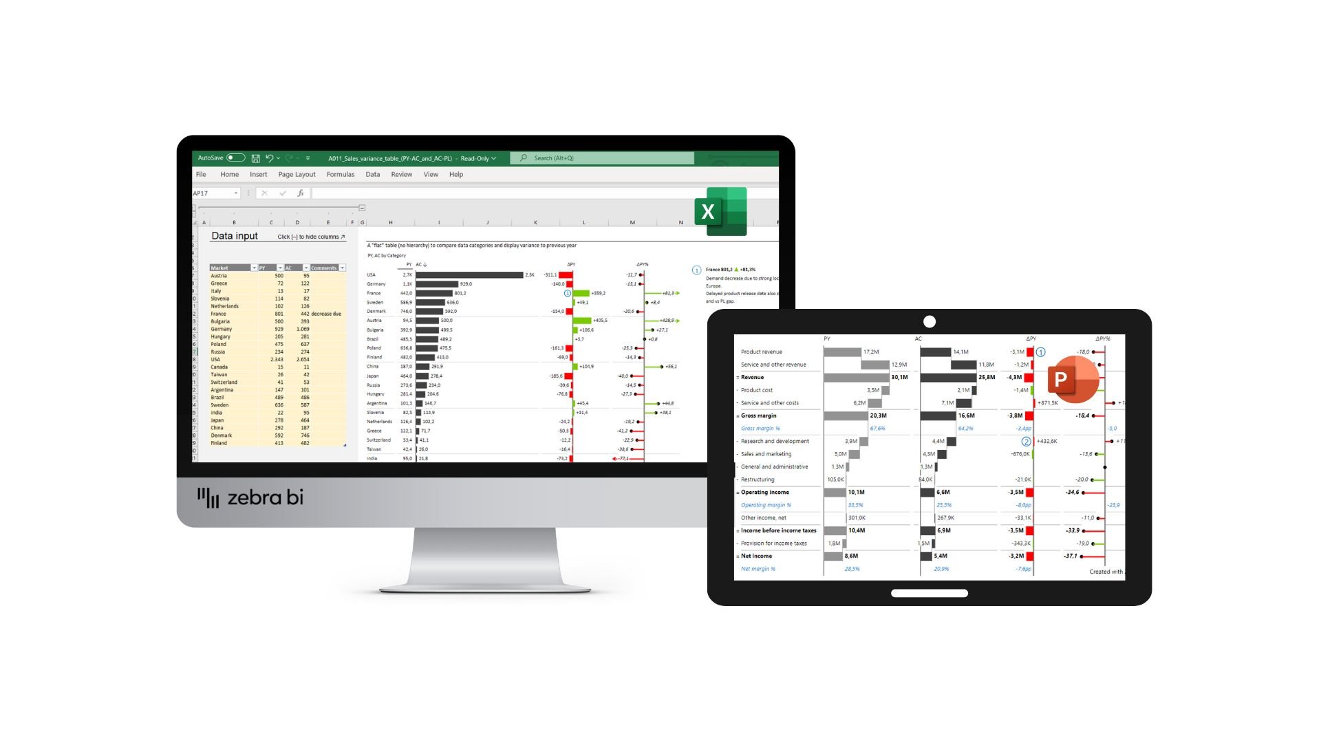 Zebra BI Office Visuals Zebra BI para Excel y Powerpoint